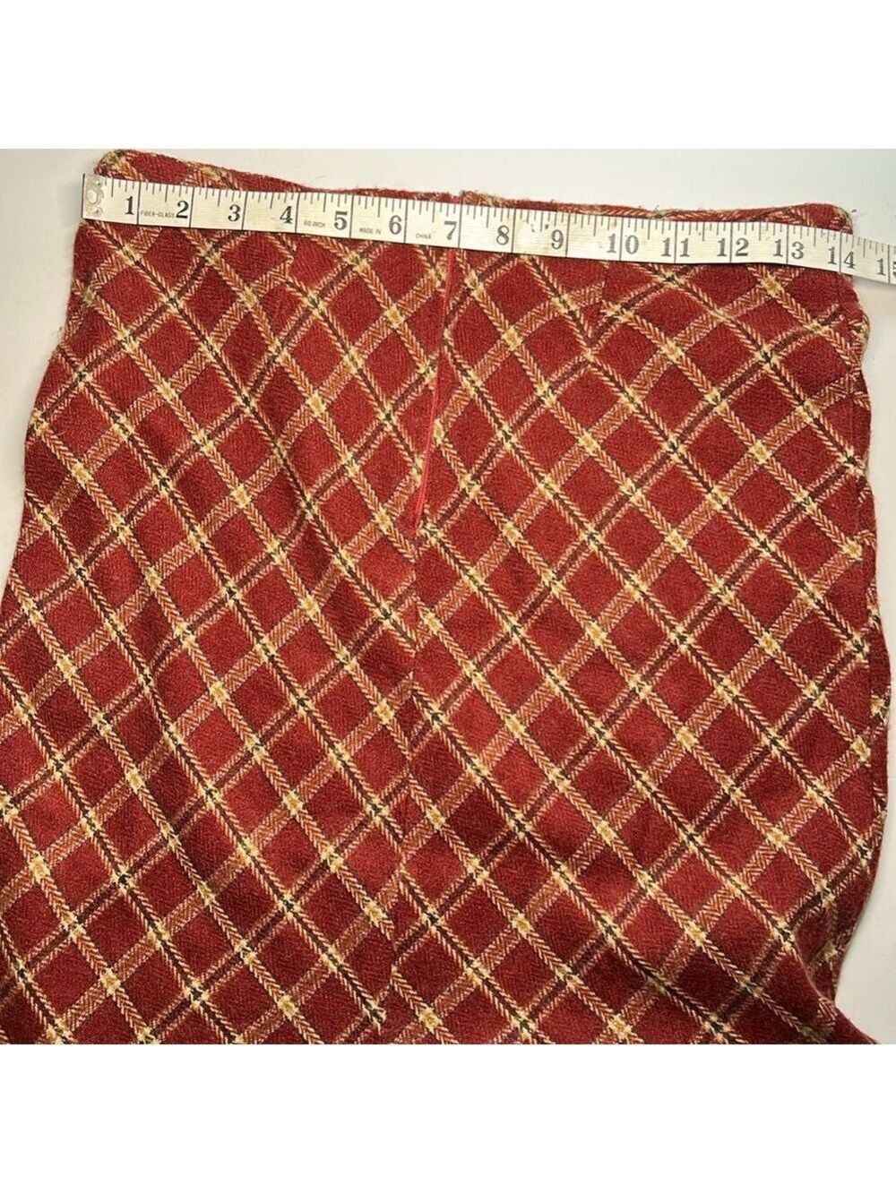 Vintage 70s Plaid Modest Midi Skirt Janette - Picture 7 of 7